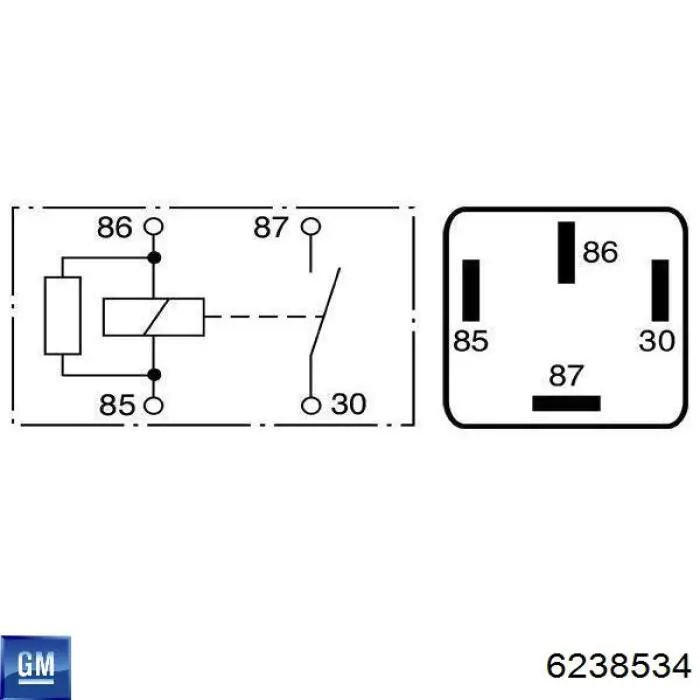 6238534 General Motors rele de bomba electrica