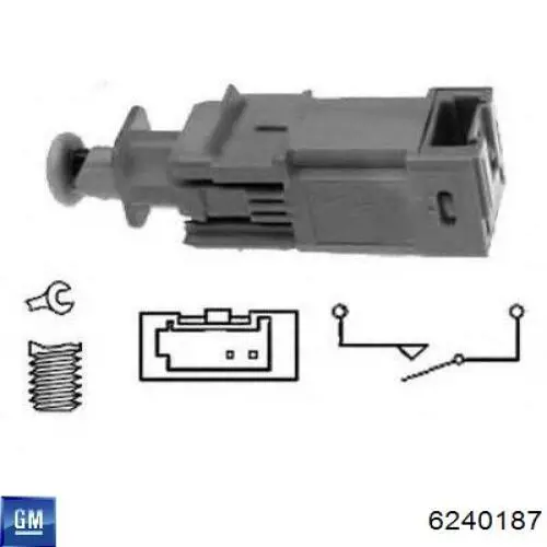 6240187 General Motors interruptor de embrague