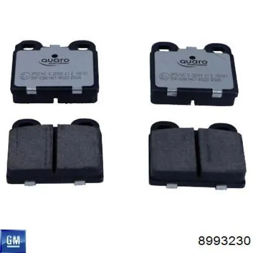 8993230 General Motors pastillas de freno traseras