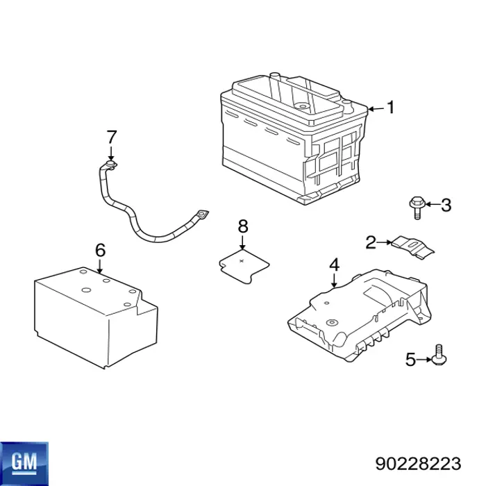  Montaje De Bateria (Soporte) para Opel Tigra S93