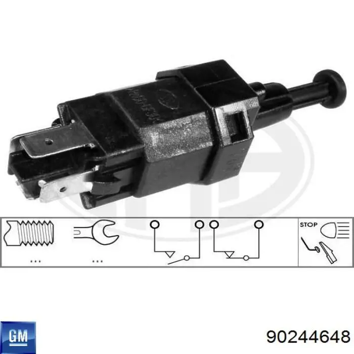 90244648 General Motors interruptor luz de freno