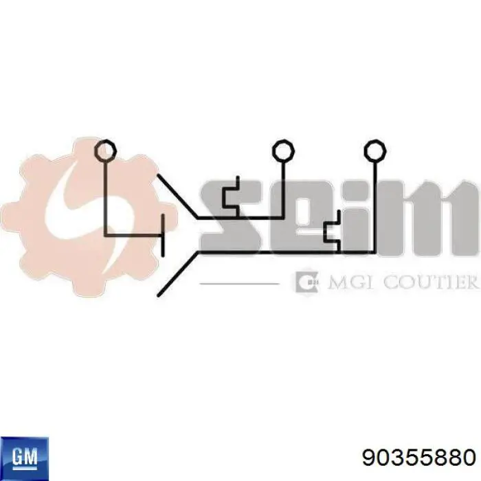 90355880 General Motors sensor, temperatura del refrigerante (encendido el ventilador del radiador)