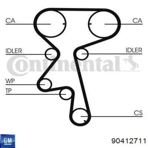 90412711 General Motors correa distribucion