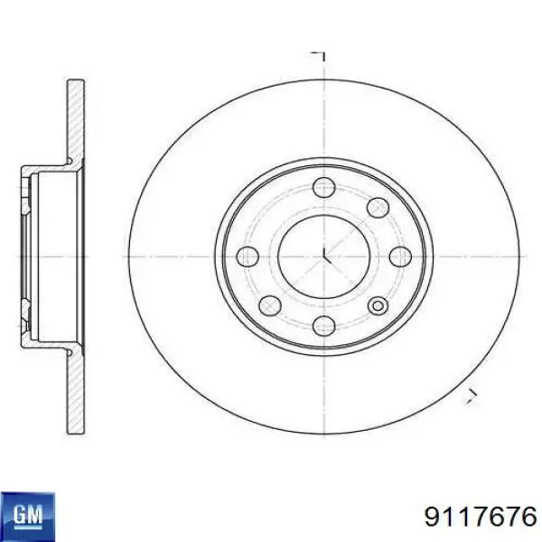 9117676 General Motors freno de disco delantero