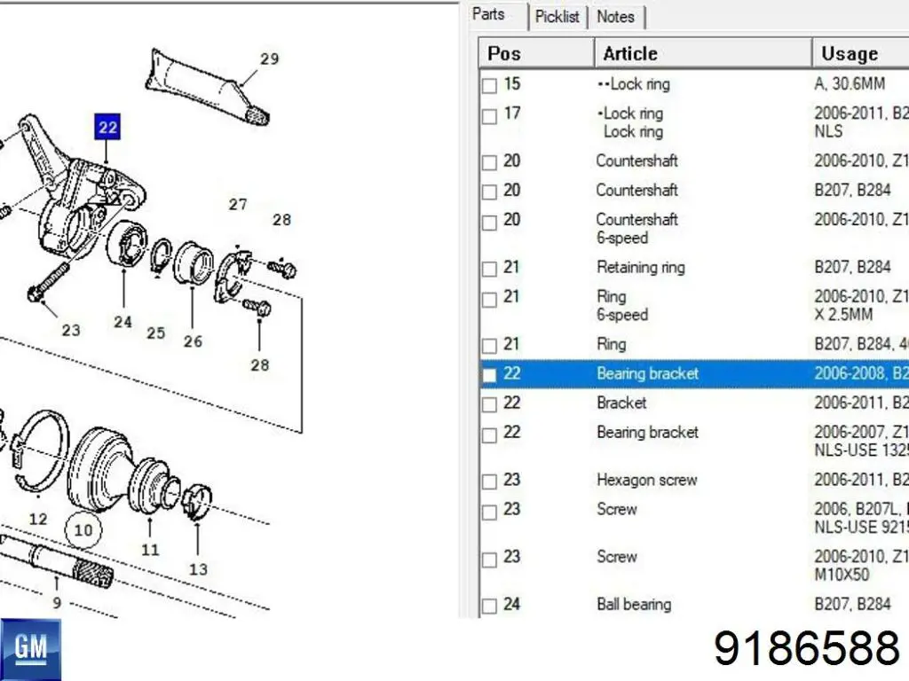  Semieje de transmisión intermedio para Opel Insignia G09