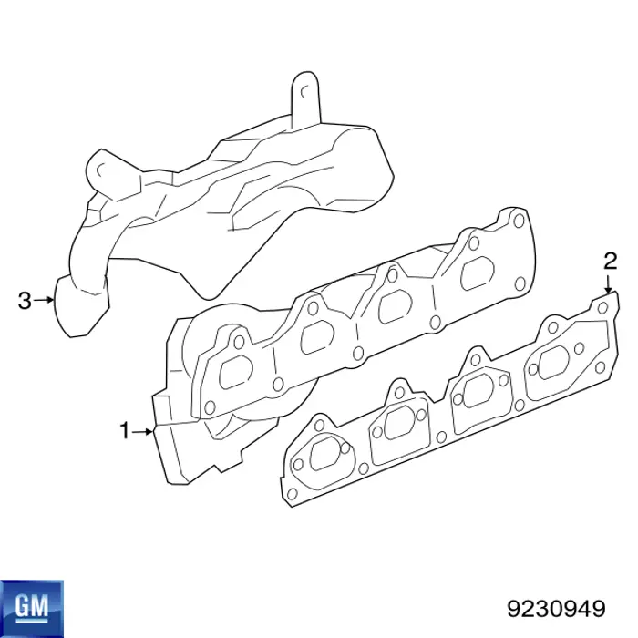 9230949 General Motors junta de colector de escape