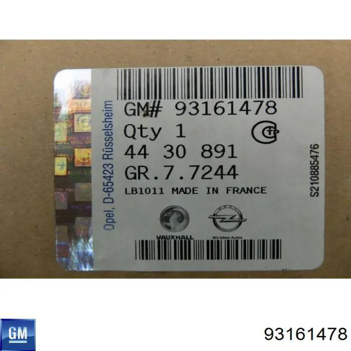 93161478 General Motors kit correa de distribución