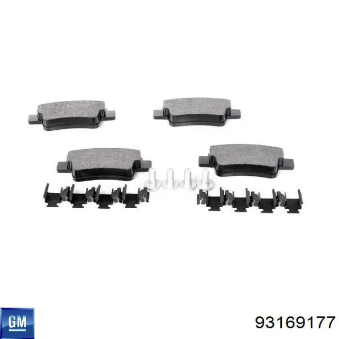 93169177 General Motors pastillas de freno traseras