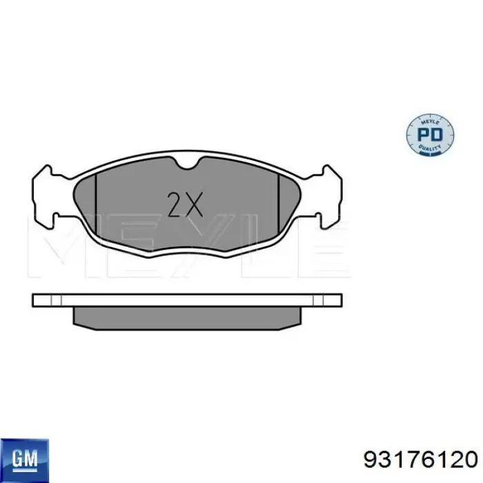 93176120 General Motors pastillas de freno delanteras