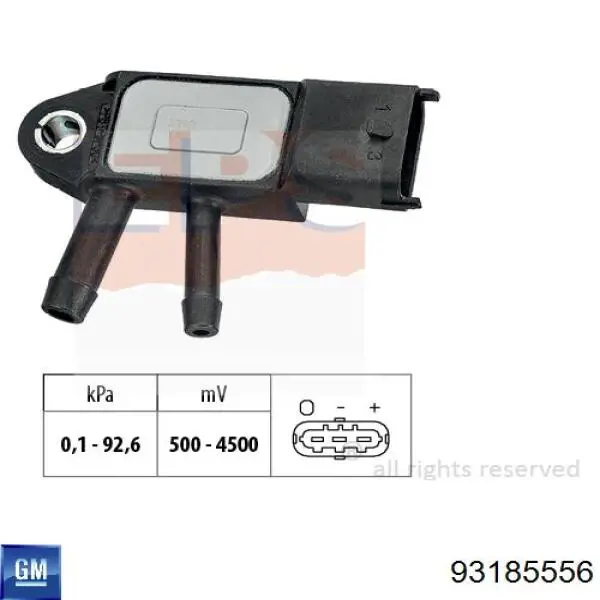  Sensor De Presion De Escape para Fiat Panda 2 