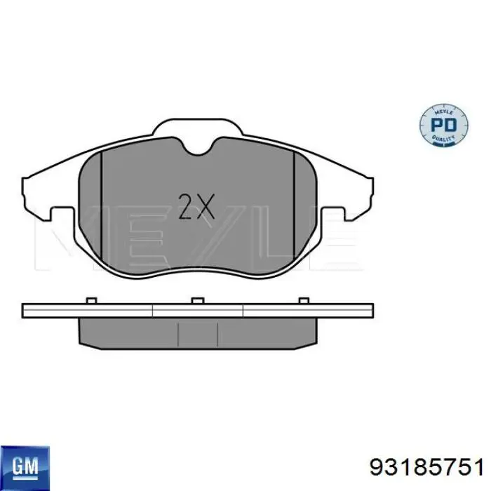 93185751 General Motors pastillas de freno delanteras