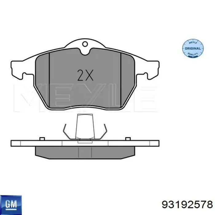 93192578 General Motors pastillas de freno delanteras