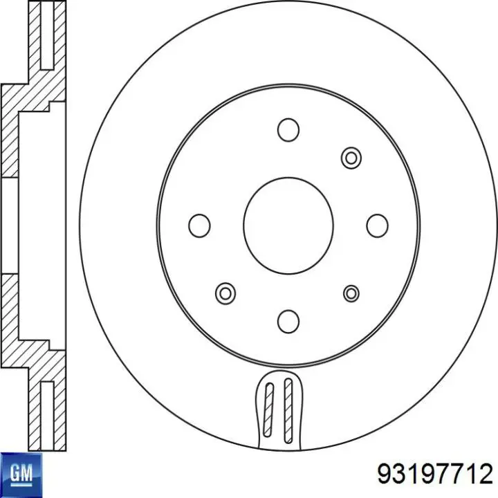 93197712 General Motors freno de disco delantero