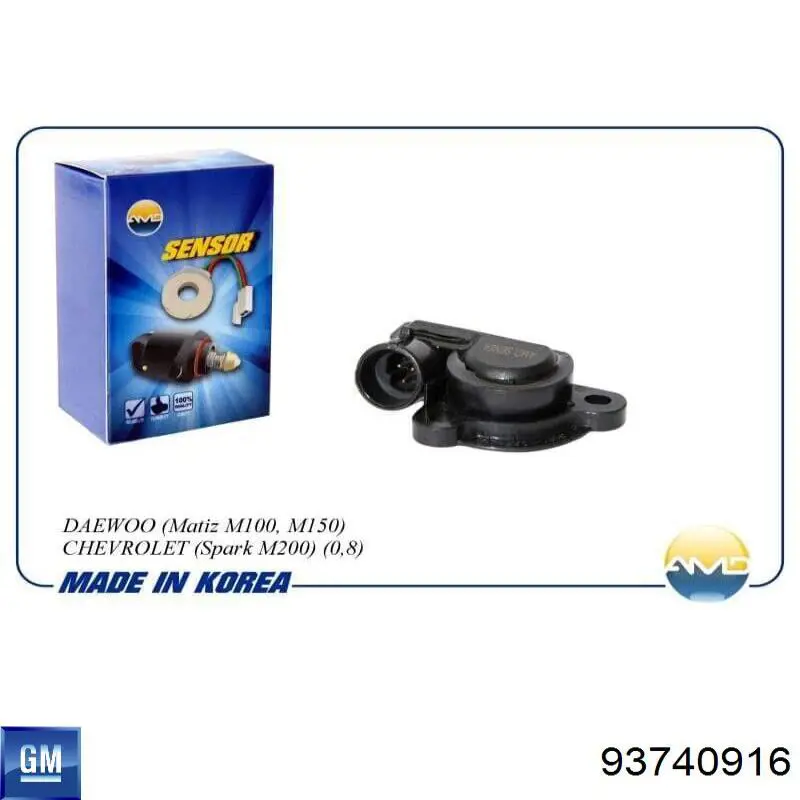 93740916 General Motors sensor, posición mariposa