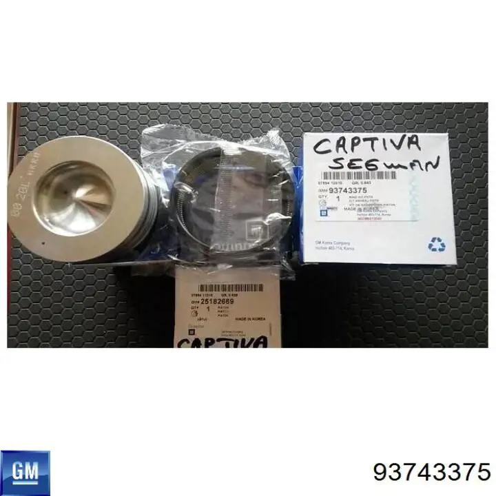  Juego de aros de pistón para 1 cilindro, STD para Chevrolet Captiva 1 