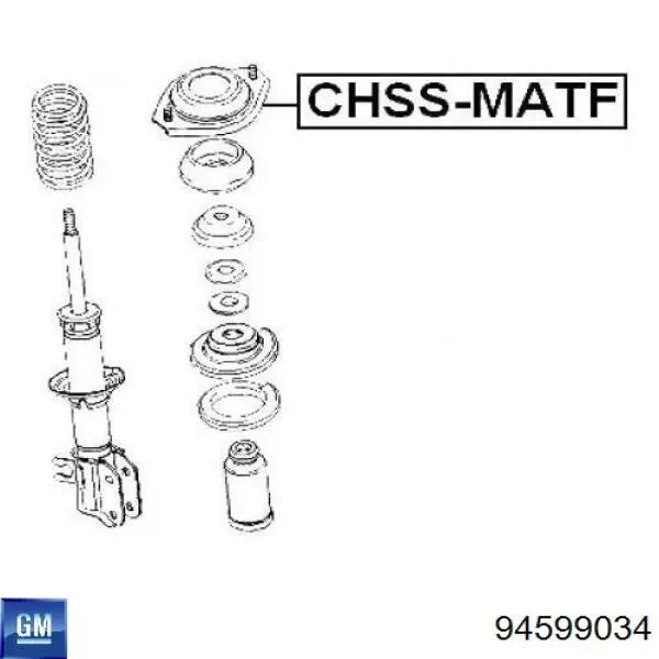 94599034 General Motors soporte amortiguador delantero