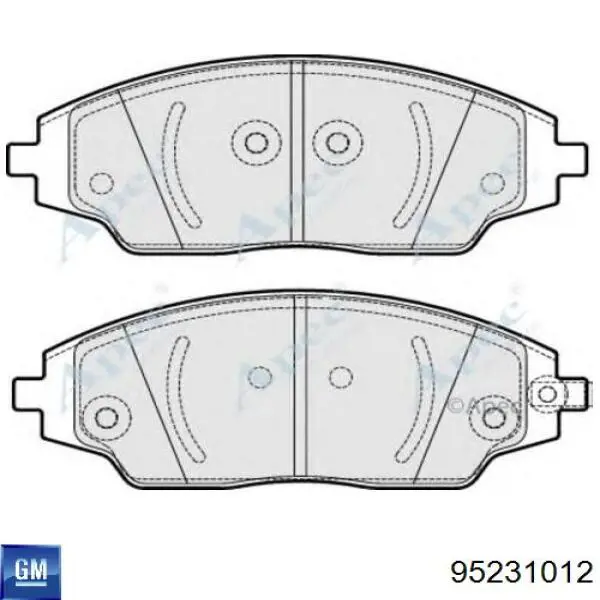 95231012 General Motors pastillas de freno delanteras