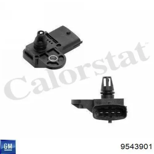 9543901 General Motors sensor de presion del colector de admision