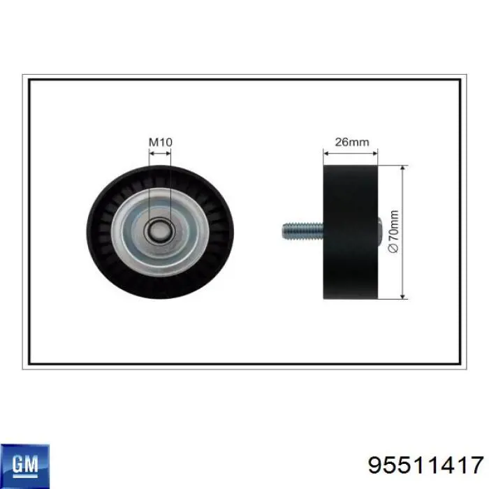  Polea inversión / guía, correa poli V para Alfa Romeo 159 939