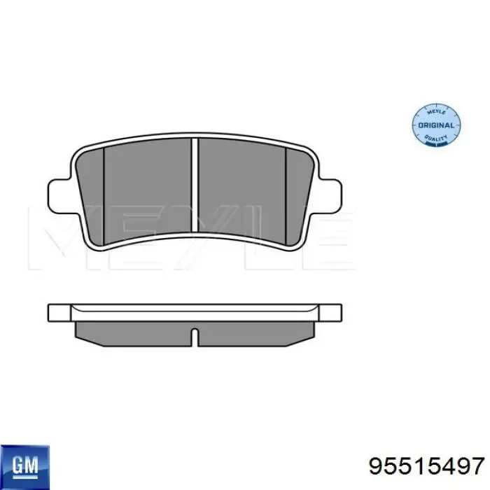 95515497 General Motors pastillas de freno traseras