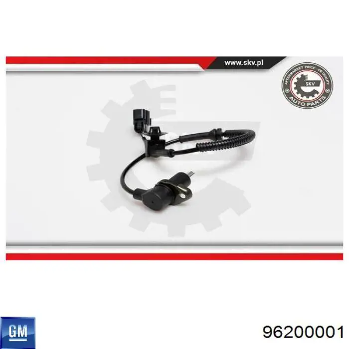 96200001 General Motors sensor abs trasero izquierdo