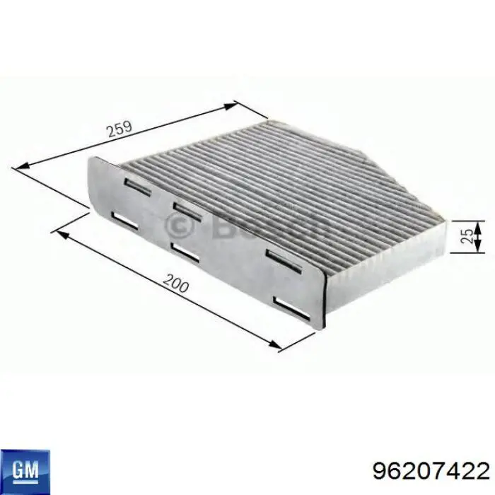  Filtro de habitáculo para Daewoo Leganza KLAV