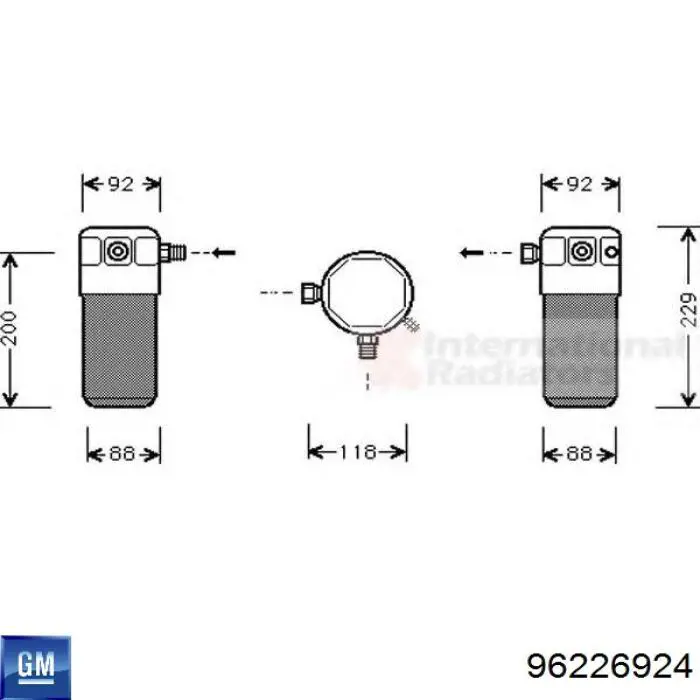 96226924 General Motors receptor-secador del aire acondicionado