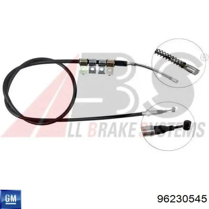 96230545 General Motors cable de freno de mano trasero izquierdo