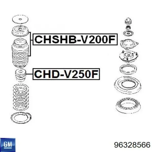  Caperuza protectora/fuelle, amortiguador delantero para Chevrolet Epica V250