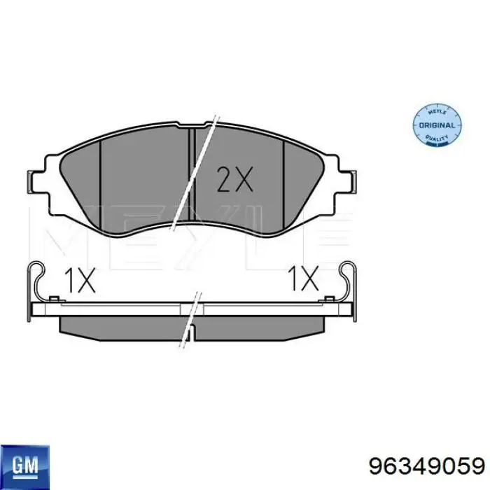 96349059 General Motors pastillas de freno delanteras