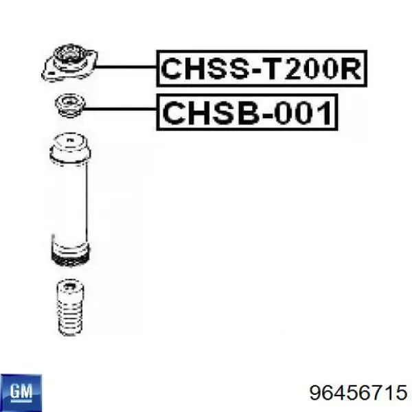 96456715 General Motors almohadilla de tope, suspensión trasera