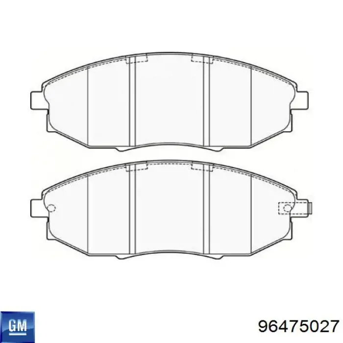 96475027 General Motors pastillas de freno delanteras