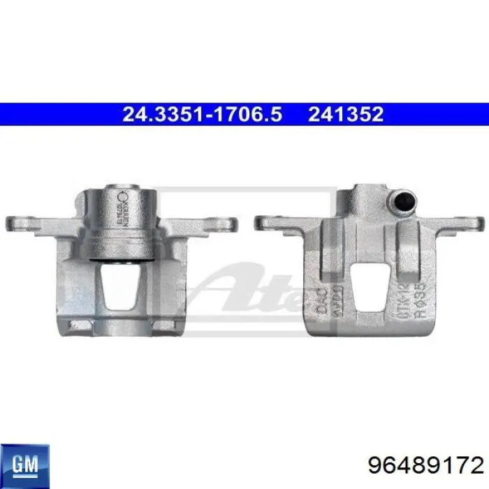 96489172 General Motors pinza de freno trasero derecho