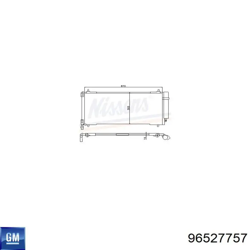 96527757 General Motors condensador aire acondicionado