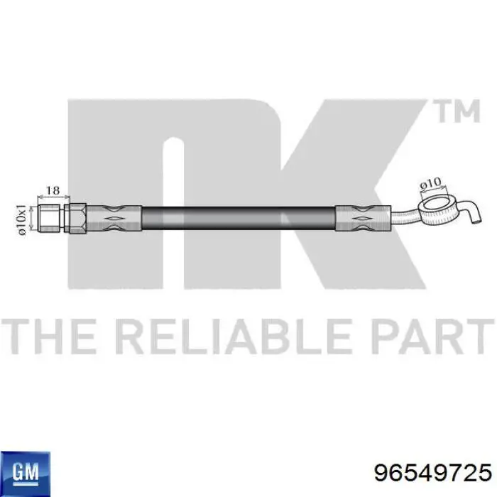  Tubo flexible de frenos trasero izquierdo para Chevrolet Lacetti J200