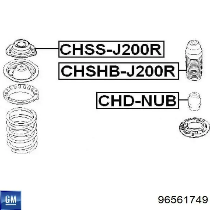  Caperuza protectora/fuelle, amortiguador trasero para Chevrolet Nubira 