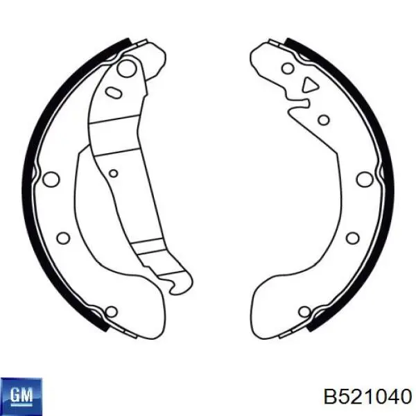 B521040 General Motors juego de zapatas de frenos, freno de estacionamiento