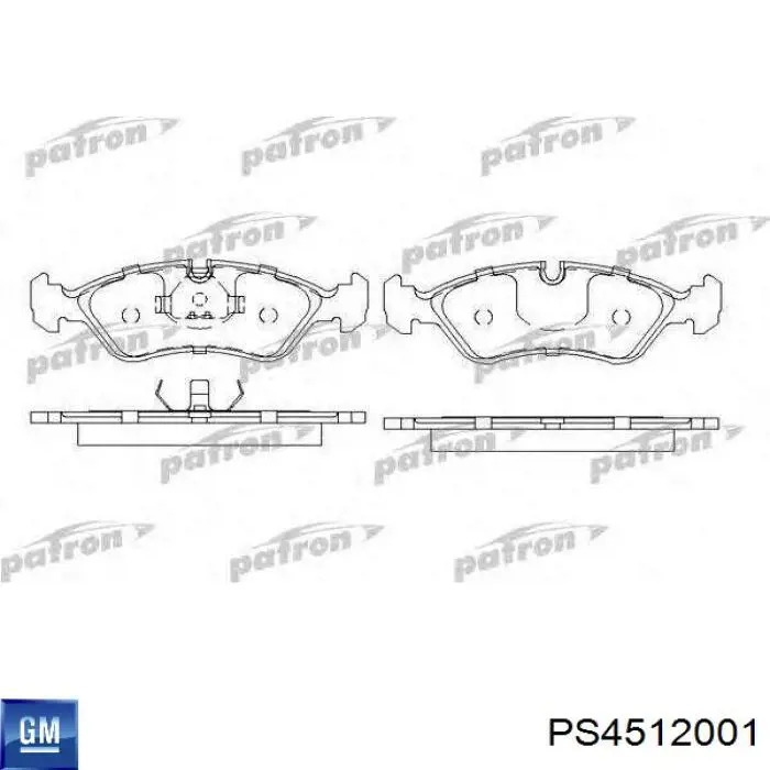 PS4512001 General Motors pastillas de freno delanteras