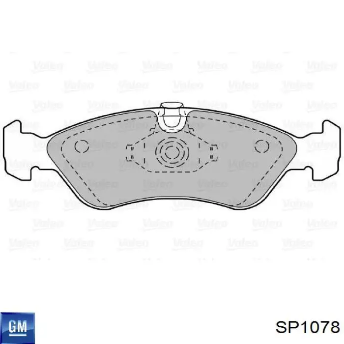 SP1078 General Motors pastillas de freno delanteras