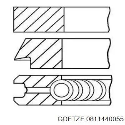 08-114400-55 Goetze juego de aros de pistón para 1 cilindro, std