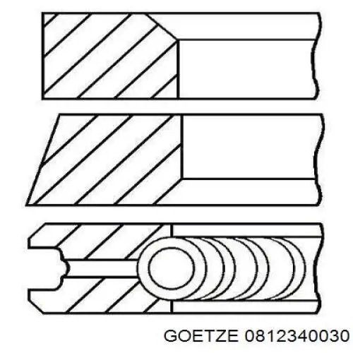 08-123400-30 Goetze juego de aros de pistón para 1 cilindro, std