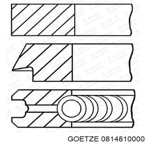 08-148100-00 Goetze juego de aros de pistón para 1 cilindro, std