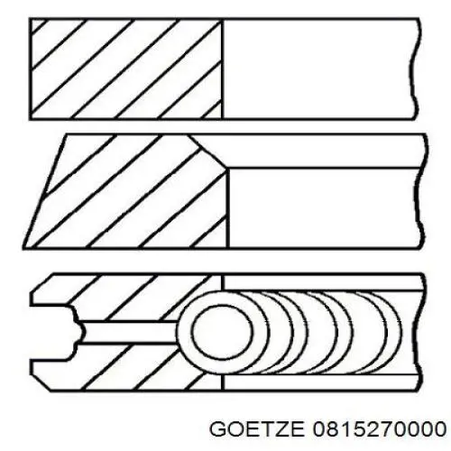 08-152700-00 Goetze juego de aros de pistón para 1 cilindro, std