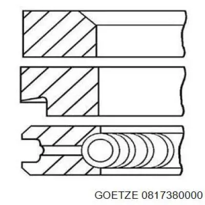 08-173800-00 Goetze juego de aros de pistón para 1 cilindro, std