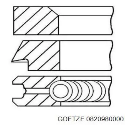 800005611000 Kolbenschmidt juego de aros de pistón para 1 cilindro, std