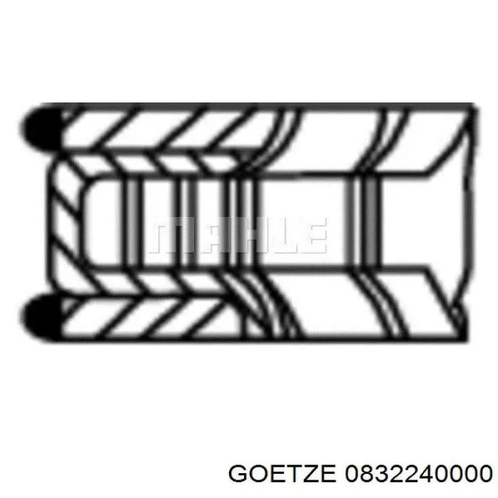  Juego de aros de pistón para 1 cilindro, STD para Peugeot 305 2 