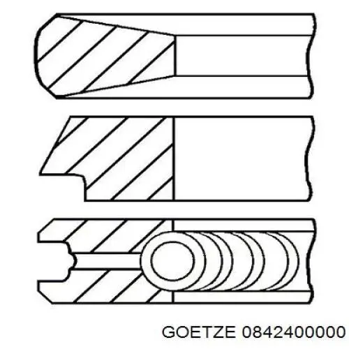 08-424000-00 Goetze juego de aros de pistón para 1 cilindro, std