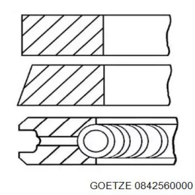 842560000 Goetze juego de aros de pistón para 1 cilindro, std