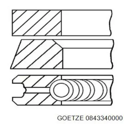  Juego de aros de pistón para 1 cilindro, STD para Mercedes ML/GLE W166