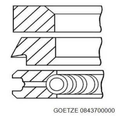 08-437000-00 Goetze juego de aros de pistón para 1 cilindro, std